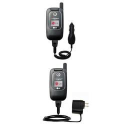 Gomadic Essential Kit for the LG CU400 - includes Car and Wall Charger with Rapid Charge Technology - Gomad