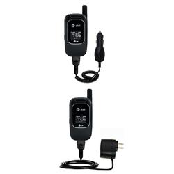 Gomadic Essential Kit for the LG CU405 - includes Car and Wall Charger with Rapid Charge Technology - Gomad