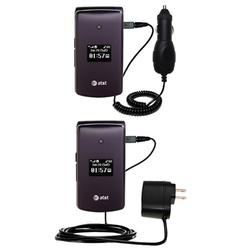 Gomadic Essential Kit for the LG CU515 - includes Car and Wall Charger with Rapid Charge Technology - Gomad