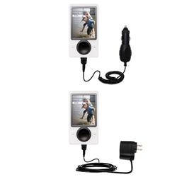 Gomadic Essential Kit for the Microsoft Zune - includes Car and Wall Charger with Rapid Charge Technology -