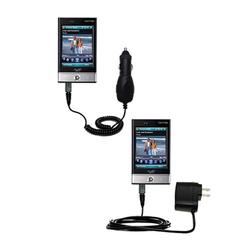Gomadic Essential Kit for the Mio Technology P560 - includes Car and Wall Charger with Rapid Charge Technolo