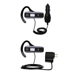 Gomadic Essential Kit for the Motorola Bluetooth Headset H550 - includes Car and Wall Charger with Rapid Cha