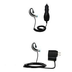 Gomadic Essential Kit for the Motorola Bluetooth Headset H605 - includes Car and Wall Charger with Rapid Cha