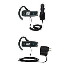 Gomadic Essential Kit for the Motorola Bluetooth Headset H670 - includes Car and Wall Charger with Rapid Cha