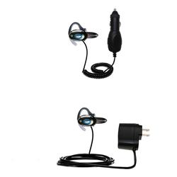 Gomadic Essential Kit for the Motorola Bluetooth Headset H700 - includes Car and Wall Charger with Rapid Cha