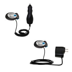 Gomadic Essential Kit for the Motorola Bluetooth Headset HF820 - includes Car and Wall Charger with Rapid Ch