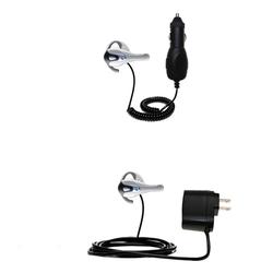 Gomadic Essential Kit for the Motorola Bluetooth Headset HS801 - includes Car and Wall Charger with Rapid Ch