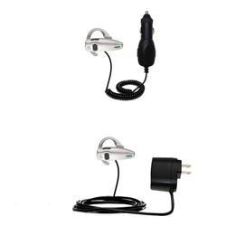 Gomadic Essential Kit for the Motorola Bluetooth Headset HS805 - includes Car and Wall Charger with Rapid Ch