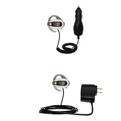 Gomadic Essential Kit for the Motorola Bluetooth Headset HS810 - includes Car and Wall Charger with Rapid Ch