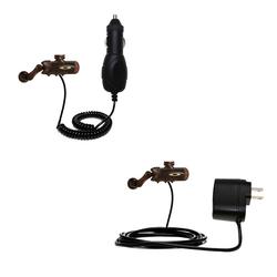 Gomadic Essential Kit for the Motorola Bluetooth Headset RAZRWIRE - includes Car and Wall Charger with Rapid