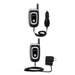 Gomadic Essential Kit for the Motorola C290 - includes Car and Wall Charger with Rapid Charge Technology -