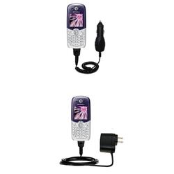 Gomadic Essential Kit for the Motorola C650 - includes Car and Wall Charger with Rapid Charge Technology -