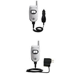 Gomadic Essential Kit for the Motorola E310 - includes Car and Wall Charger with Rapid Charge Technology -