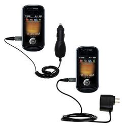 Gomadic Essential Kit for the Motorola Krave - includes Car and Wall Charger with Rapid Charge Technology -