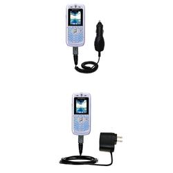 Gomadic Essential Kit for the Motorola L6 - includes Car and Wall Charger with Rapid Charge Technology - Go