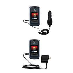 Gomadic Essential Kit for the Motorola MOTORAZR 2 V8 - includes Car and Wall Charger with Rapid Charge Techn