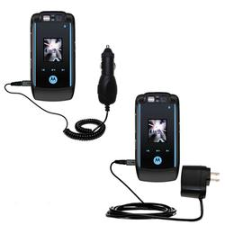 Gomadic Essential Kit for the Motorola MOTORAZR maxx Ve - includes Car and Wall Charger with Rapid Charge Te