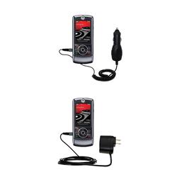 Gomadic Essential Kit for the Motorola MOTOROKR Z6m - includes Car and Wall Charger with Rapid Charge Techno