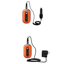 Gomadic Essential Kit for the Motorola PEBL U6 - includes Car and Wall Charger with Rapid Charge Technology