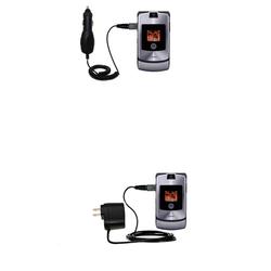 Gomadic Essential Kit for the Motorola RAZR V3i - includes Car and Wall Charger with Rapid Charge Technology
