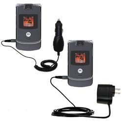 Gomadic Essential Kit for the Motorola RAZR V3m - includes Car and Wall Charger with Rapid Charge Technology