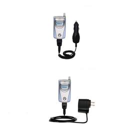 Gomadic Essential Kit for the Motorola T722i - includes Car and Wall Charger with Rapid Charge Technology -