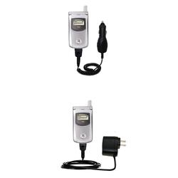 Gomadic Essential Kit for the Motorola T725e - includes Car and Wall Charger with Rapid Charge Technology -