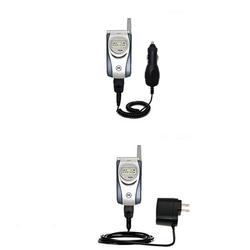 Gomadic Essential Kit for the Motorola T730 - includes Car and Wall Charger with Rapid Charge Technology -