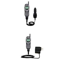 Gomadic Essential Kit for the Motorola V120c - includes Car and Wall Charger with Rapid Charge Technology -