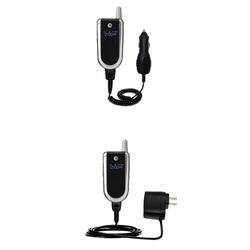 Gomadic Essential Kit for the Motorola V180 - includes Car and Wall Charger with Rapid Charge Technology -