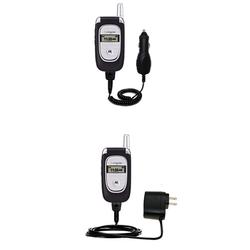 Gomadic Essential Kit for the Motorola V190 - includes Car and Wall Charger with Rapid Charge Technology -