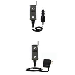 Gomadic Essential Kit for the Motorola V265 - includes Car and Wall Charger with Rapid Charge Technology -