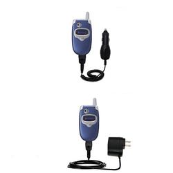Gomadic Essential Kit for the Motorola V300 - includes Car and Wall Charger with Rapid Charge Technology -