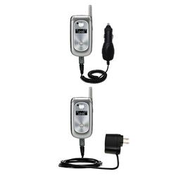 Gomadic Essential Kit for the Motorola V323i - includes Car and Wall Charger with Rapid Charge Technology -