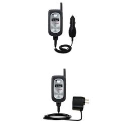 Gomadic Essential Kit for the Motorola V325 - includes Car and Wall Charger with Rapid Charge Technology -