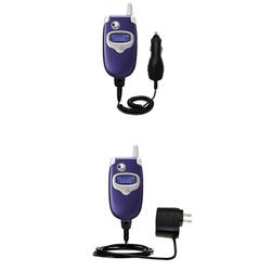Gomadic Essential Kit for the Motorola V330 - includes Car and Wall Charger with Rapid Charge Technology -