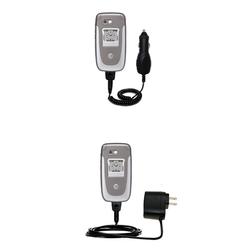 Gomadic Essential Kit for the Motorola V360 - includes Car and Wall Charger with Rapid Charge Technology -