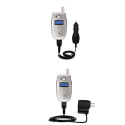 Gomadic Essential Kit for the Motorola V400 - includes Car and Wall Charger with Rapid Charge Technology -