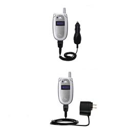 Gomadic Essential Kit for the Motorola V500 - includes Car and Wall Charger with Rapid Charge Technology -