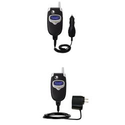 Gomadic Essential Kit for the Motorola V535 - includes Car and Wall Charger with Rapid Charge Technology -