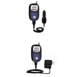 Gomadic Essential Kit for the Motorola V540 - includes Car and Wall Charger with Rapid Charge Technology -