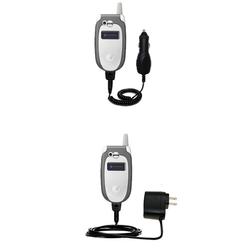 Gomadic Essential Kit for the Motorola V547 - includes Car and Wall Charger with Rapid Charge Technology -