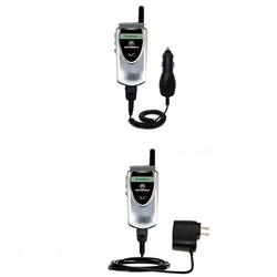 Gomadic Essential Kit for the Motorola V60 - includes Car and Wall Charger with Rapid Charge Technology - G