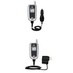 Gomadic Essential Kit for the Motorola V635 - includes Car and Wall Charger with Rapid Charge Technology -