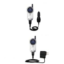 Gomadic Essential Kit for the Motorola V70 - includes Car and Wall Charger with Rapid Charge Technology - G