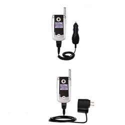 Gomadic Essential Kit for the Motorola V710 - includes Car and Wall Charger with Rapid Charge Technology -