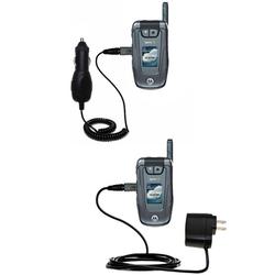 Gomadic Essential Kit for the Motorola i290 - includes Car and Wall Charger with Rapid Charge Technology -