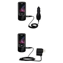Gomadic Essential Kit for the Nokia 8600 Luna - includes Car and Wall Charger with Rapid Charge Technology