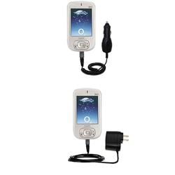 Gomadic Essential Kit for the O2 XDA II Mini - includes Car and Wall Charger with Rapid Charge Technology -