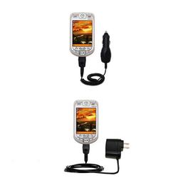 Gomadic Essential Kit for the O2 XDA Pocket PC Phone - includes Car and Wall Charger with Rapid Charge Techn